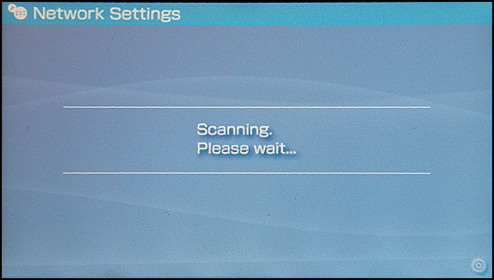 Sony PSP: Settings: Scanning: Wait