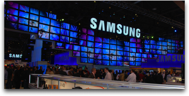 Samsung booth at the Consumer Electronics Show