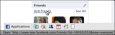 facebook profile friends show url