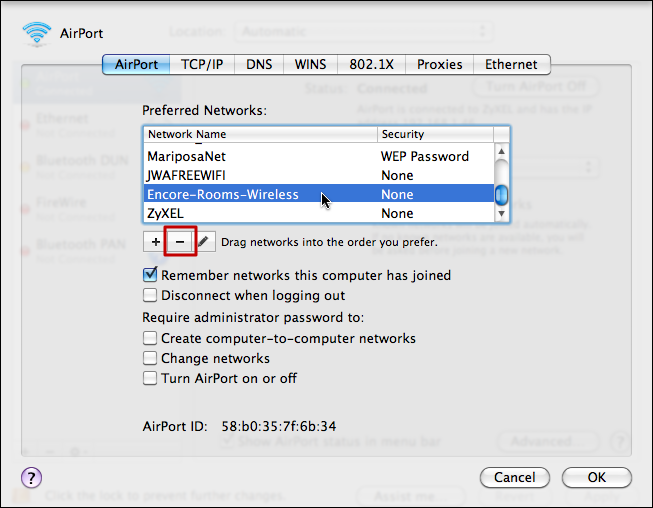mac forget wireless wifi network 4