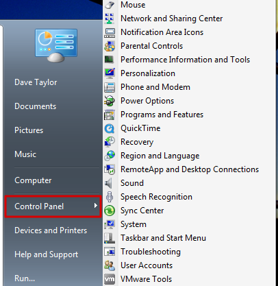 win7 customize start menu 10