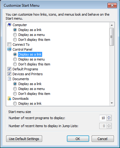 win7 customize start menu 5
