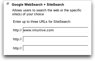Google AdSense WebSearch + SiteSearch