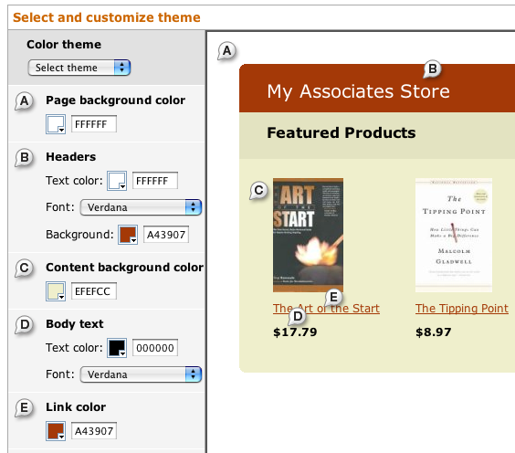 Amazon aStore: Custom Design and Themes