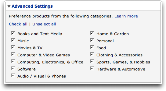 Amazon Context Links (Beta): Advanced Settings