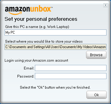 Amazon Unbox: Personal Preferences