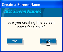 AOL 9.0 Setting a Child's Screen Name?