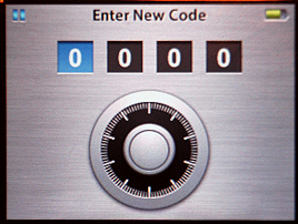 Apple iPod: Settings: Enter Code