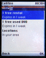 Cellfire Application: Hollywood Video Coupon