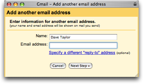 Google Gmail: Add Another Email Address