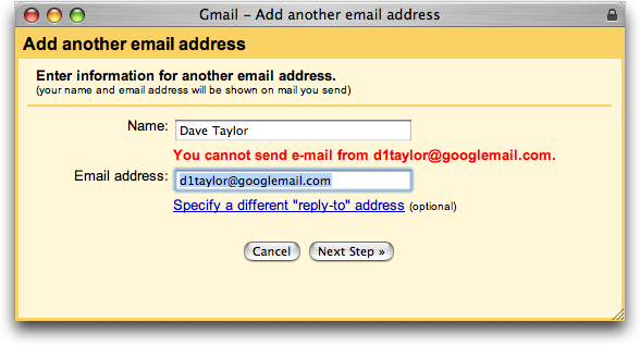 Google Gmail: Add Another Email Address