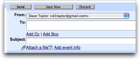 Gmail: Compose: Choose from multiple From Addresses