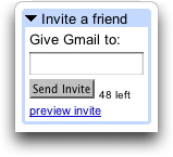 Google Gmail Invitation Window