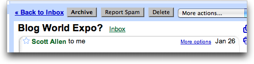 Gmail: More Options