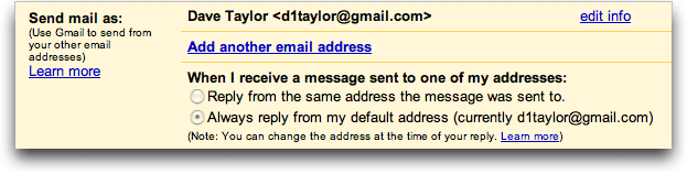 Google Gmail: Send Mail As