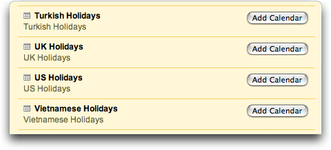 Google Calendar: Add Public Holidays
