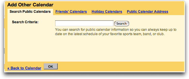 Google Calendar: Add Other Calendar