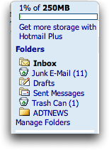 Hotmail Manage Folders