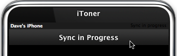 iToner iPhone Ringtone Manager: Sync in Progress