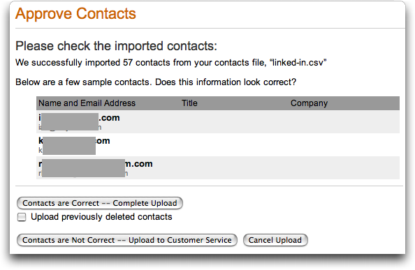 LinkedIn: Approve Contacts