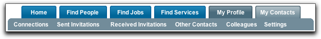 LinkedIn: My Contacts Tab
