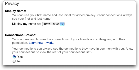 LinkedIn Privacy Settings