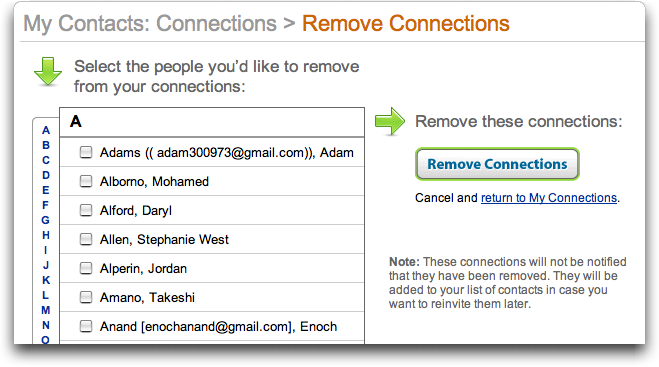 LinkedIn: Remove or Delete Connection