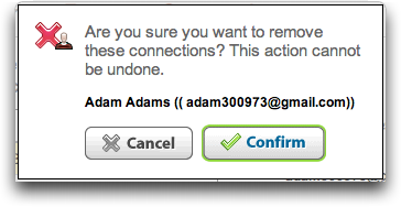 LinkedIn: Confirm Remove or Delete Connection