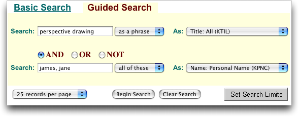 Library of Congress: Guided Search