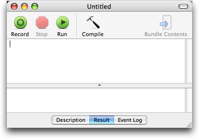 Mac OS X: Apple Script: Script Editor