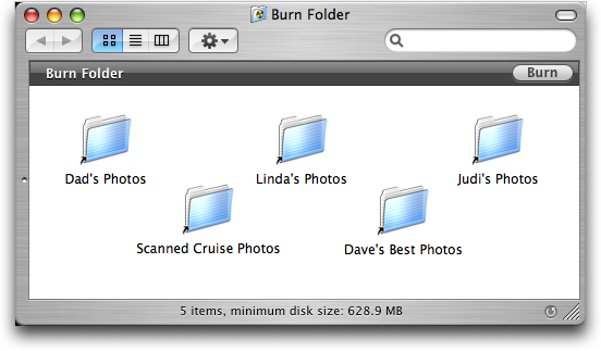 Burning a CD on Apple Mac OS X