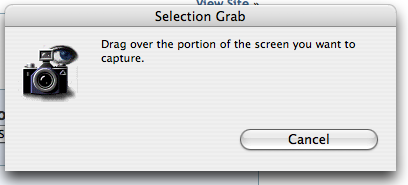 Mac OS X Screen Grab Utility: Selection