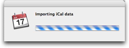 Apple Mac OS X iCal: Importing Data