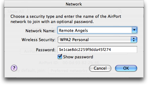 Mac OS X: Network Configuration: Airport Wireless Wifi 802.11: Show Password