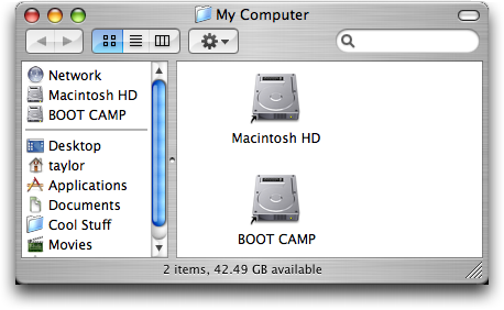 My Computer, simulated on Mac OS X