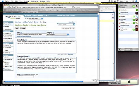 How do I take a screenshot on my Mac? - Ask Dave Taylor