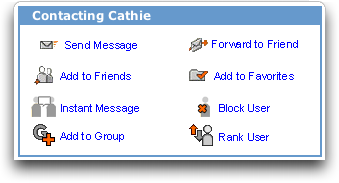 MySpace Contact Box for Cathie