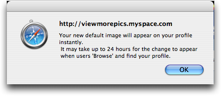 MySpace: Set New Default Photo
