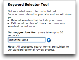 Yahoo overture keyword selector tool