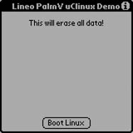 Palm Linux Warning