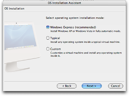 Parallels OS Install Assistant: Installing Microsoft Vista on Mac OS X MacBook Pro