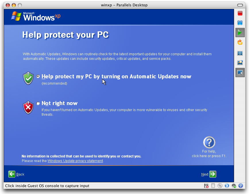 how to install windows xp on macbook pro