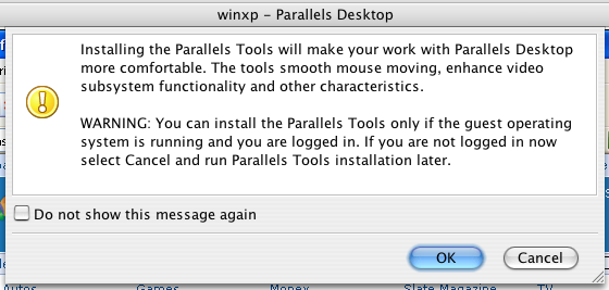 Parallels Desktop: Installing Parallels Tools 2