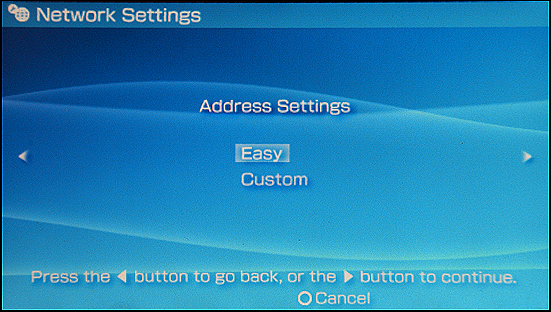 Sony PSP: Address Settings