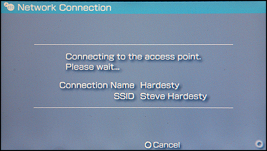 Sony PSP: Connecting to Access Point