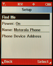 Motorola RAZR V3c: Bluetooth Setup