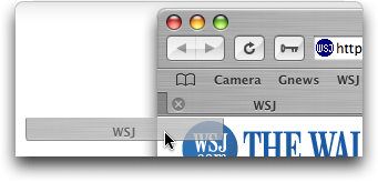 Safari in Mac OS X: Dragging tab to Create Shortcut