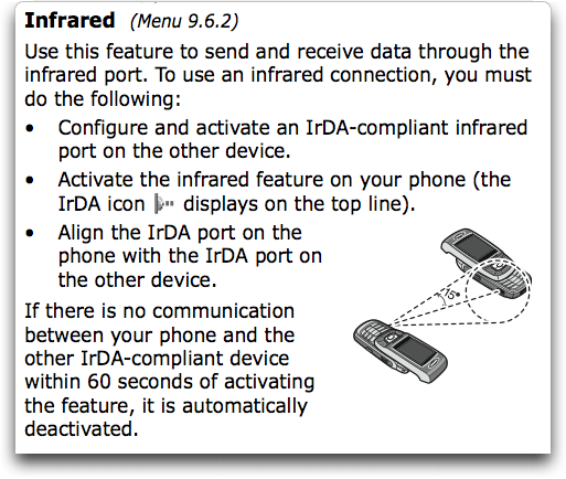 Samsung SGH-D500 irda infrared