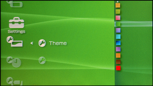 Sony PSP: Theme Settings: Green