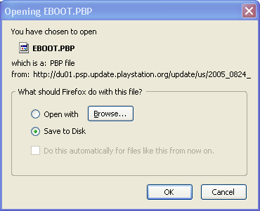 Sony PSP 2.0 firmware Update: downloading